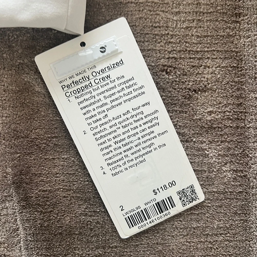 Lululemon NWT Softstream Perfectly Oversized Cropped Crew - Picture 5 of 6